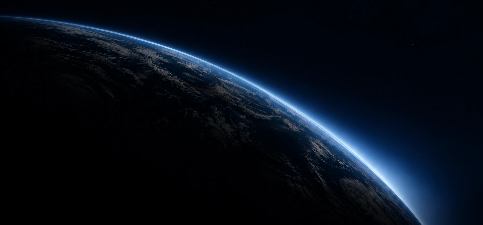 Earth horizon seen from space